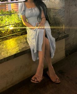 A-line Blue Dress
