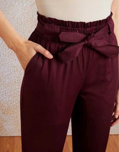 Burgundy Casual Pants