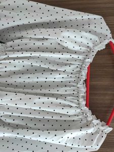 Zoya Fashions Classic Polka Dot Off-Shoulder Dress