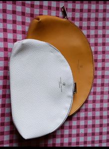 Set Of White And Yellow Ochre Clutch
