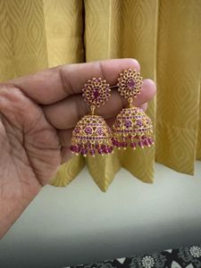Ruby Jhumka Earrings