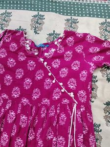 Pink Printed Kurta Set