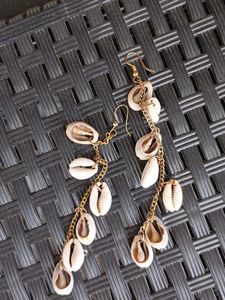 Cowrie Shell Dangle Earrings