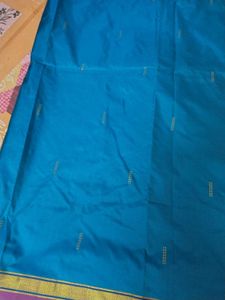 Blue &amp; Purple Silk Saree