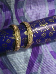 Set of Two Gold-Toned Bangles
