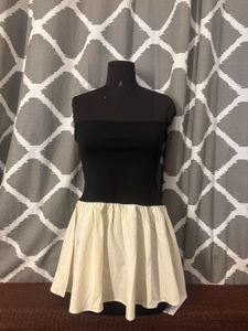 Black & Cream Mini Dress