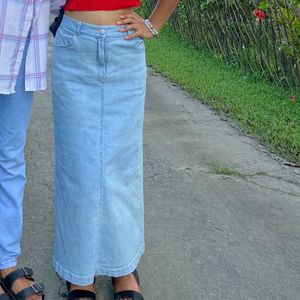 Korean Denim Strechable Skirt
