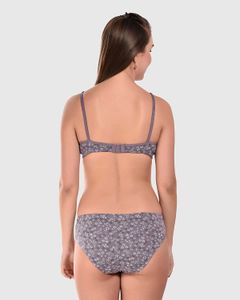 Floral Print Bra and Panty Set
