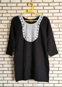 Embroidered Black Tunic Top kurti kurta for women
