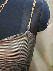 Gold Metalic Bodycon Dress