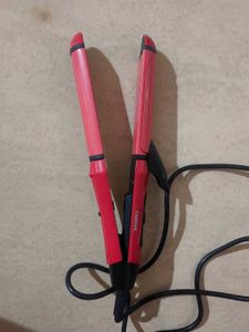 2-in-1 Hair Styler (Straightener, Curler)
