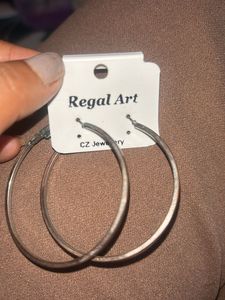 Regal Art Silver Hoop Earrings