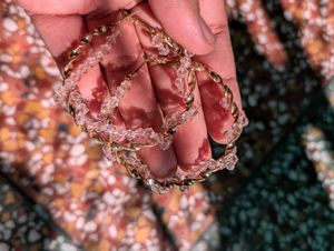 Crystal Beaded Hoop Earrings