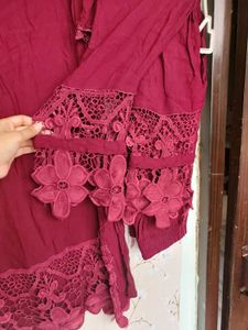 Super Georgeous Suit With Laces &amp; Work At NECK..