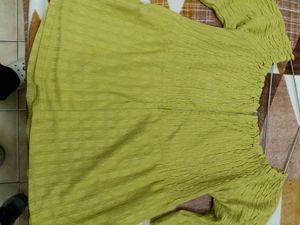 Olive Green Bell Sleeve Top