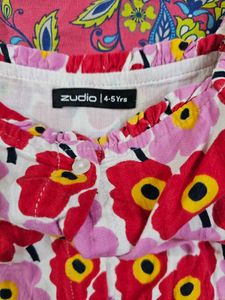Floral Print Girls Dress 4-5 years