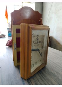 Table Clock WOODEN Color With Good Condition