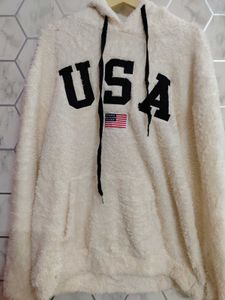 USA Graphic Fuzzy Hoodie