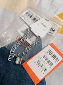 Urbanic Silver Lock Beaded Bracelet 💯