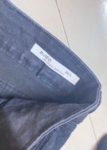 Flared black denim