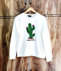 White Sweatshirt Size-38