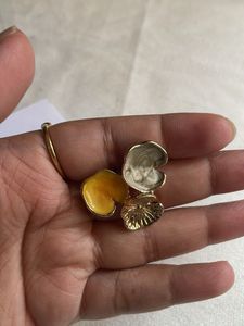 Metal Base Resin Earrings