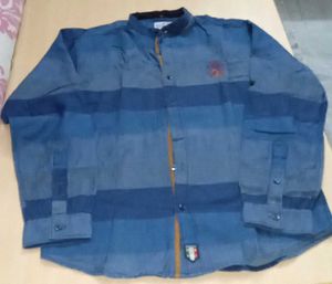 Stylish Striped Blue Shirt