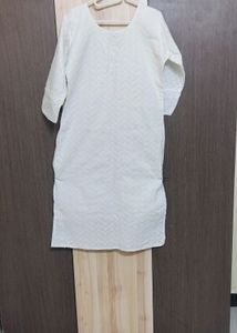 pure white chikankari top