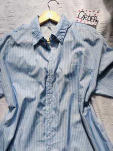 Designer Striped  Button-Down Shirt 💙