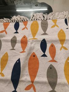 Miniso Whimsical Fish Print cotton mix Rug