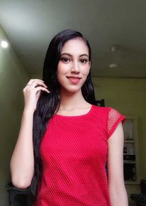 beautiful Red Mesh Style Top