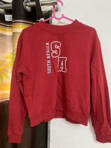 Red Comfortable Sweatshirt