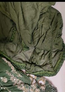 Green Embellished Kurta Set