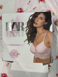 B’ZAR Nude Bra with Clear Straps 36D