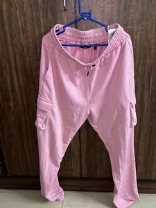 Pink Cargo Sweatpants