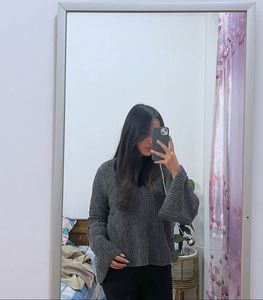 Cozy Grey Knit Sweater