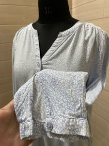 STREET ONE Pintresty 🌸Blue Printed Top