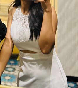 White Lace Detail Dress
