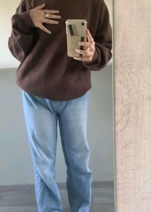 H&amp;M Brown Oversized Sweatshirt