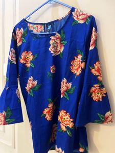Floral Print Bell Sleeve Blouse