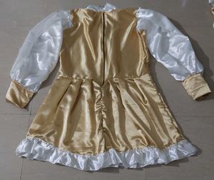 Elegant Gold &amp; White Dress