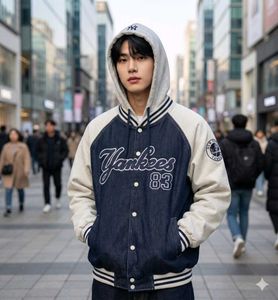 Russell Athletic Heavy Denim Bomber + Hoddie