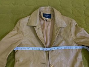 Vintage light Nude Leather Blazer Bust 34-36