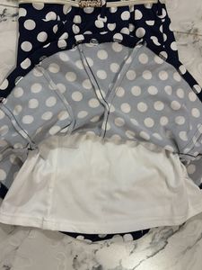 Polka Dot Ruffle Mini Skirt