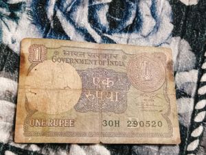 S Bhut lingam One Rupee Note