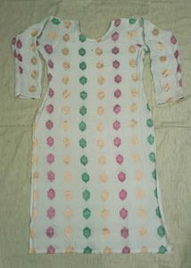White Embroidered Kurta set