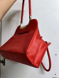 Red Vintage Silhouette Handbag From Desence