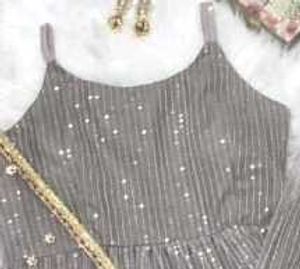 Floral Embroidered Dress and Pants Set
