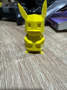 low poly Pikachu keychain option