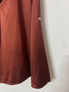Elegant Brown Long Sleeve Top
